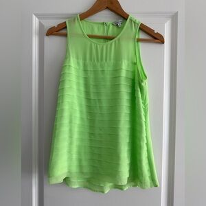 Naked Zebra Neon Green Layered Tank Top